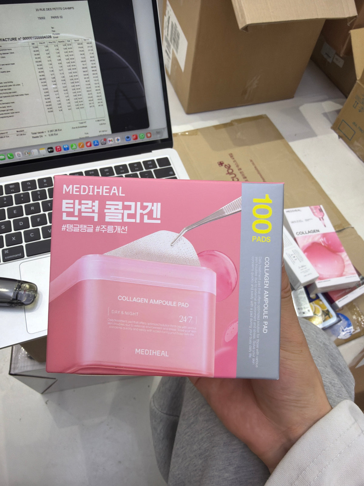 Mediheal collagen ampoule toner (100pads)