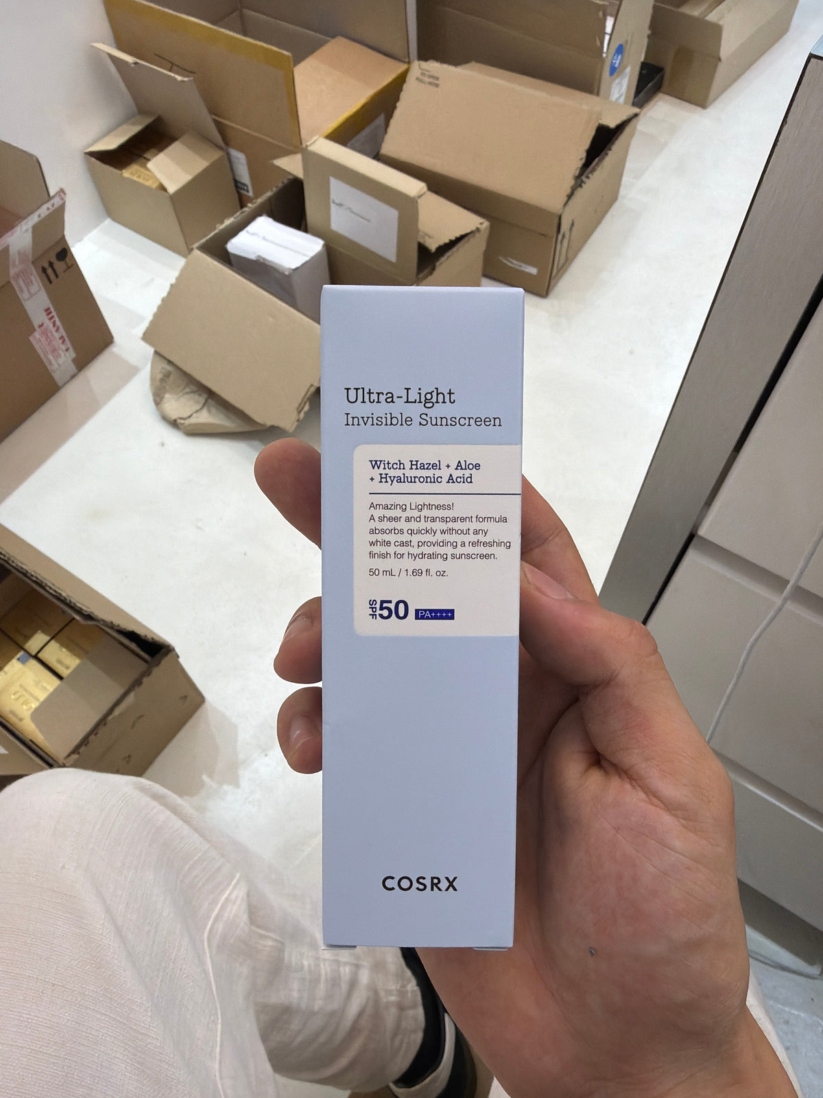 Cosrx Ultra light invisible sunscreen